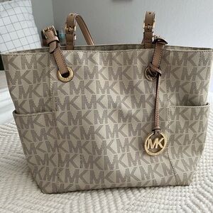 Michael Kors Tan Signature Tote Bag